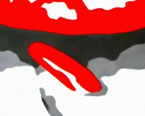 Ručne maľovaný POP Art obraz RED LIPS | rôzne rozmery