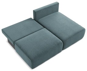 Tyrkysovomodrá rozkladacia/s úložným priestorom rohová pohovka (pravý roh) Kalena – Makamii