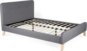 Manželská posteľ s roštom MIKKEL sivá 160x200 cm 987735
