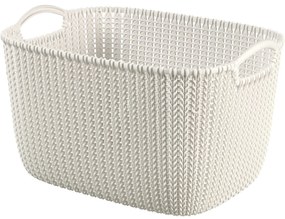 Curver Knit hranatý kôš 19l biely