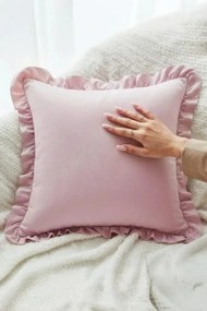 Saténová obliečka na vankúš RUFFY PREMIUM púdrová Rozmer: 50x70 cm