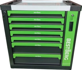 Kovový pojazdný dielenský vozík s 263 nástrojmi a 7 zásuvkami BestBerg BBTC-703T / SPCC steel