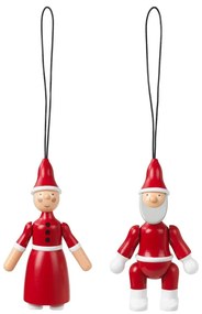 Súprava 2 drevených závesných vianočných ozdôb Kähler Design