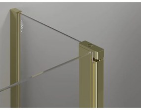 Mexen Mist T, sprchový kút s krídlovými dverami, 85 x 90 cm, 8mm číre sklo, zlatý lesklý profil, 8A4T-090-085-50-00