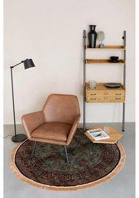 Čierna stojacia lampa s kovovým tienidlom (výška 135 cm) Hajo – White Label