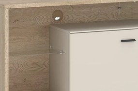 TV stolík Meolo, 191,5 cm, dub cremona/béžový kašmír