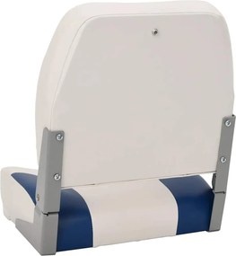 Skladacie sedadlo do lode sada 1 s modro-bielym vankúšom