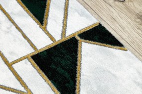 Behúň EMERALD exkluzívny 1015 glamour, marmur, geometrický zelený/zlatý - výpredaj
