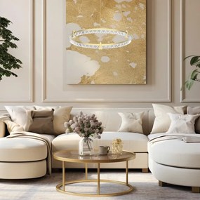 LED Luster na lanku ELEGANCE LED/36W/230V pr. 60 cm zlatá