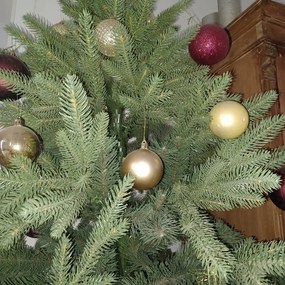 DECOLED Sada vianočných ozdôb zlaté plastové gule 6 cm, balenie 24 ks