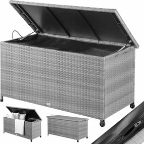 Polyratanový úložný box RICCO, 117x53x60cm, šedá Casaria