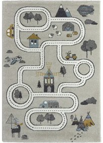 Koberce Breno Kusový koberec VEGAS KIDS 01/EKE, sivá, viacfarebná,120 x 170 cm