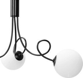 Toolight Toolight, stropná lampa sklenené gule 3xG9 APP1154-3CP, čierna, OSW-14012