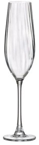 Crystal Bohemia BOHEMIA COLUMBA OPTIC POHÁR NA ŠAMPANSKÉ 260ML SADA 6KS