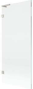 Mexen, Mexen Lunar L 1-krídlová vaňová zástena 80 x 150 cm, transparentná, brúsený nikel - 897L-080-000-97-00-00
