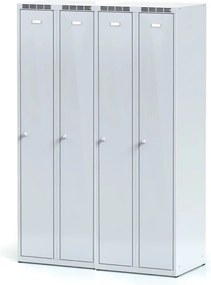 Kovová šatníková skrinka S7, 2-dverová, 1800 x 600 x 500 mm, cylindrický zámok, tmavosivé dvere