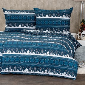 4Home Bavlnené obliečky Winter village, 160 x 200 cm, 70 x 80 cm