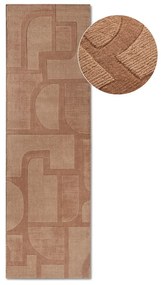 Hnedý ručne tkaný vlnený behúň 80x250 cm Alexis – Villeroy&Boch