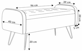 Lavica VENLO zamatová zelená 949504