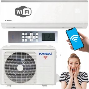 Nástenná klimatizácia Kaisai Fly 2,6kW Wifi s funkciou vykurovania, vhodná do domu, s ohrievačom