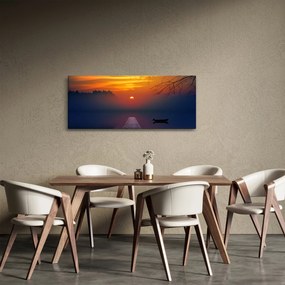 Obraz mostu pri západe slnka (120x50 cm)
