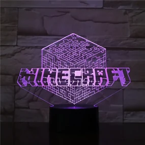 3Dmix 3DL-CRK027 – 3D LED nočná lampa - Minecraft (Crack základňa)