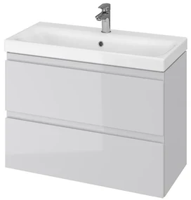 Cersanit - SET skrinka + umývadlo, šedý lesk, Moduo Slim 80, S801-224-DSM