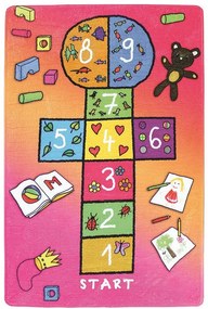 Protišmykový kusový koberec Skákací panák, 110x160, viacfarebná, detská izba, BO-MA