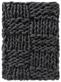 MERADISO® Pletená deka hrubej priadze, 120 x 150 cm (antracitová), šedá (100285408)