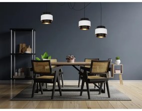 Luster na lanku NESS 3xE27/60W/230V pavúk čierna/biela