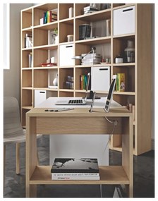 Svetlohnedá knižnica TemaHome Pombal, šírka 255 cm