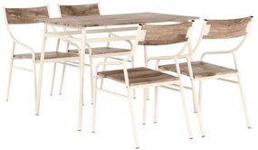 Moderný set s unikátne tvarovanými stoličkami