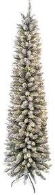 Umelý vianočný stromček Smrek Biely Štíhly 240cm LED480