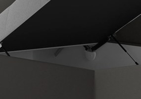 Rohová posteľ Andrew ľavá 110x200 cm, tmavo šedá látka