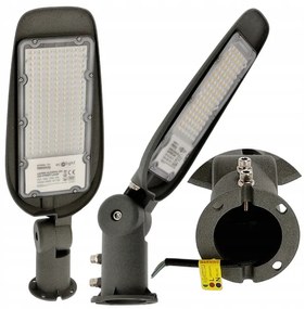 LED pouličná lampa - 50W - 230V - studená biela