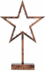 Nexos 43014 Vianočná dekorácia - Hviezda bronzová - 39 cm, 20 LED