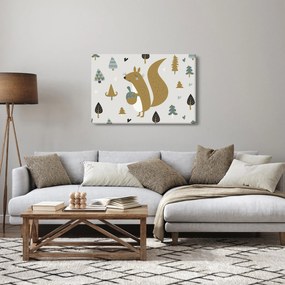 Obraz - Veverička s orieškom (90x60 cm)