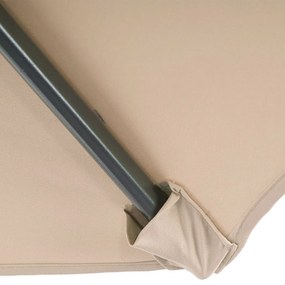 Slnečník Acerra Ø 3m polyester/oceľ - pieskovo-béžová bez stojanu