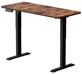 Milagro Výškovo nastaviteľný písací stôl LEVANO 140x60 cm drevo/čierna MI2341