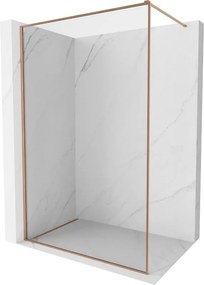 Mexen, Mexen Kioto-XF sprchová stena s rámom 70 x 202 cm, transparentná 10 mm, brúsená meď - 800-070-104-65-00-X