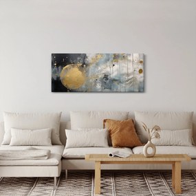 Obraz - Abstrakcia so zlatou guľou (120x50 cm)