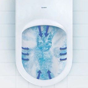 DURAVIT ME by Starck WC misa kombi Rimless s hlbokým splachovaním, Vario odpad, 370 x 650 mm, biela, s povrchom HygieneGlaze, 2005092000