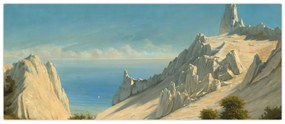 Obraz - Georg Emil Libert, View of Sommerspiret, the Cliffs of Møn, reprodukcia (120x50 cm)