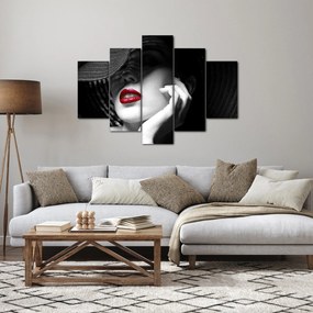Obraz - Žena s klobúkom (150x105 cm)