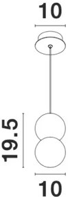 Moderný luster Zero 10 svetlá sivá