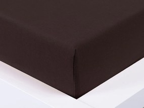 XPOSE® Jersey plachta Exclusive - tmavo hnedá 90x200 cm