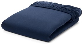 Džersejová napínacia plachta, štandardná veľkosť, tmavomodrá