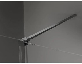 Mexen Velar, sprchový kút s posuvnými dverami 110(dvere) x 110(stena) cm, 8mm číre sklo, grafitová matná, 871-110-110-01-66