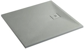 Erga Hyper, SMC sprchová vanička 100x90x2,6 cm + sifón, šedá matná, ERG-V06-SMC-9010S-GR
