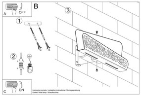 Sollux SL.0933 - Nástenné svietidlo ALIZA 2xG9/40W/230V